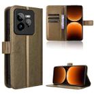 For Realme GT 7 Pro 5G Diamond Texture Leather Phone Case(Brown) - 1