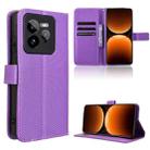 For Realme GT 7 Pro 5G Diamond Texture Leather Phone Case(Purple) - 1