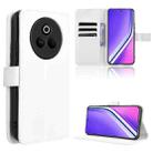 For Realme P3 Pro 5G Diamond Texture Leather Phone Case(White) - 1
