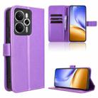 For Realme 14 5G Diamond Texture Leather Phone Case(Purple) - 1
