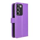 For Realme 14x 5G Malaysia / V70 Diamond Texture Leather Phone Case(Purple) - 3