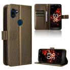 For Orbic Fun+ 4G Diamond Texture Leather Phone Case(Brown) - 1