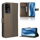 For TCL 40 XE 5G Diamond Texture Leather Phone Case(Brown) - 1