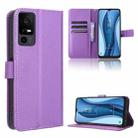 For TCL 40 XE 5G Diamond Texture Leather Phone Case(Purple) - 1