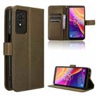 For TCL 501 4G Diamond Texture Leather Phone Case(Brown) - 1