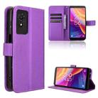 For TCL 501 4G Diamond Texture Leather Phone Case(Purple) - 1