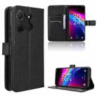 For TCL 503 Diamond Texture Leather Phone Case(Black) - 1