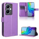 For vivo Y78 Plus Diamond Texture Leather Phone Case(Purple) - 1