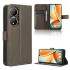 For vivo Y100 5G Diamond Texture Leather Phone Case(Brown) - 1