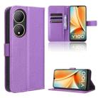 For vivo Y100 5G Diamond Texture Leather Phone Case(Purple) - 1