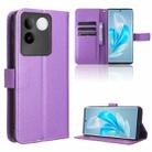For vivo S17e Diamond Texture Leather Phone Case(Purple) - 1