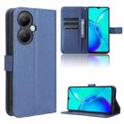 For vivo Y35+ Diamond Texture Leather Phone Case(Blue) - 1