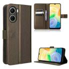 For vivo Y16 / iQOO Z7i Diamond Texture Leather Phone Case(Brown) - 1