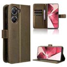 For vivo V29e 5G Diamond Texture Leather Phone Case(Brown) - 1