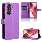 For vivo V29e 5G Diamond Texture Leather Phone Case(Purple) - 1