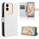 For vivo V29E / Y200 5G Diamond Texture Leather Phone Case(White) - 1