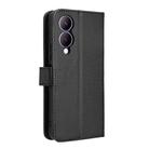 For vivo Y33T 2023 Diamond Texture Leather Phone Case(Black) - 3