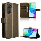 For vivo Y03 4G Diamond Texture Leather Phone Case(Brown) - 1