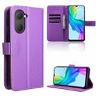 For vivo Y03 4G Diamond Texture Leather Phone Case(Purple) - 1