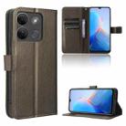 For Infinix Smart 7 HD X6516 Diamond Texture Leather Phone Case(Brown) - 1