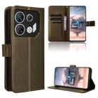 For Infinix GT 10 Pro Diamond Texture Leather Phone Case(Brown) - 1