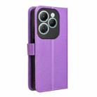 For Infinix Hot 40 4G Diamond Texture Leather Phone Case(Purple) - 3