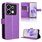 For Infinix Zero 30 5G Diamond Texture Leather Phone Case(Purple) - 1
