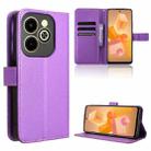 For Infinix Hot 40i 4G Diamond Texture Leather Phone Case(Purple) - 1