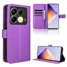 For Infinix Note 40 4G Diamond Texture Leather Phone Case(Purple) - 1
