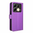 For Infinix Note 40 4G Diamond Texture Leather Phone Case(Purple) - 3
