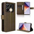 For Infinix Note 40 Pro 4G Diamond Texture Leather Phone Case(Brown) - 1