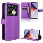 For Infinix Note 40 Pro 4G Diamond Texture Leather Phone Case(Purple) - 1