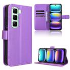 For Infinix Hot 50 5G Diamond Texture Leather Phone Case(Purple) - 1