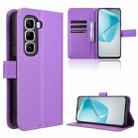 For Infinix Hot 50 Pro+ 4G Diamond Texture Leather Phone Case(Purple) - 1