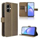For Infinix Smart 10 / Tecno Pop 10 4G Diamond Texture Leather Phone Case(Brown) - 1