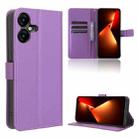 For Tecno Pova Neo 3 Diamond Texture Leather Phone Case(Purple) - 1