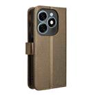 For Tecno Spark 20 4G Diamond Texture Leather Phone Case(Brown) - 3