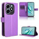 For Tecno Spark 20 4G Diamond Texture Leather Phone Case(Purple) - 1