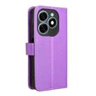 For Tecno Spark 20 4G Diamond Texture Leather Phone Case(Purple) - 3