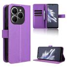 For Tecno Spark 20 Pro 4G Diamond Texture Leather Phone Case(Purple) - 1