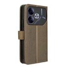 For Tecno Pova 6 4G Diamond Texture Leather Phone Case(Brown) - 3