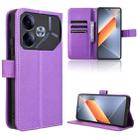 For Tecno Pova 6 4G Diamond Texture Leather Phone Case(Purple) - 1