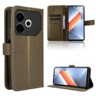 For Tecno Pova 6 Neo 4G Diamond Texture Leather Phone Case(Brown) - 1