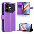 For Tecno Pova 6 Neo 4G Diamond Texture Leather Phone Case(Purple) - 1