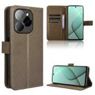 For Tecno Spark 20 Pro 5G Diamond Texture Leather Phone Case(Brown) - 1