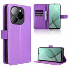 For Tecno Spark 20 Pro 5G Diamond Texture Leather Phone Case(Purple) - 1