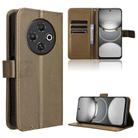 For Tecno Spark 30C 4G Diamond Texture Leather Phone Case(Brown) - 1