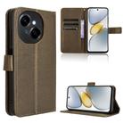 For Tecno Spark Go 1 / Pop 9 / Spark Go 2025 Diamond Texture Leather Phone Case(Brown) - 1