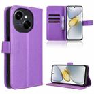 For Tecno Spark Go 1 / Pop 9 / Spark Go 2025 Diamond Texture Leather Phone Case(Purple) - 1