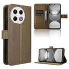 For Tecno Spark 30 Pro 4G Diamond Texture Leather Phone Case(Brown) - 1